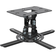 XINLEI Projektor Deckenwandhalterung, universalus projektor Wandhalterung mit 360° Drehung, ±20° Schwenkbar und ±15° Neigung, Heavy Duty Verstellbare Klemme, Kapazität 13.6kg, Schwarz PR14B