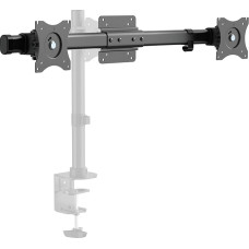 conecto Dual Monitor Mount for 2 Monitors 13-27 Inch Tilting Swivel Adapter Extension Desk Mount Stand Wall Mount Cable Management Max. 10 kg VESA 100 x 100