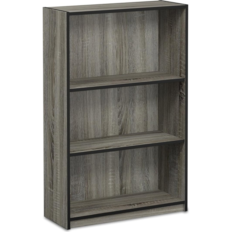 Furinno JAYA Simple Bookcase, French Oak Grey, 24.13 x 62.23 x 102.36 cm, French Oak