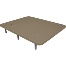 DUÉRMETE ONLINE Super Reinforced 3D Upholstery Base High Stability with 5 Crossbars and 6 Metal Feet Threaded 27cm 150 x 190cm Beige
