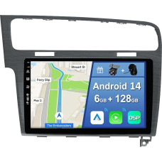 YUNTX [6GB + 128GB] Android 14 automobilinis radijas VW Golf 7 Golf VII 2012-2020-[Integruotas CarPlay/Android Car/DSP/GPS]-10.1 colių IPS ekranas DAB/Mirror Link/Bluetooth 5.0/360 kamera