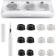 6 Pairs Double Flange Earplugs for Galaxy Buds Pro, Silicone Headphones Ear Buds Accessories Compatible with Samsung Galaxy Buds Pro, Noise Reducing Silicone Earbuds with Cleaning Pen (S/M/L)