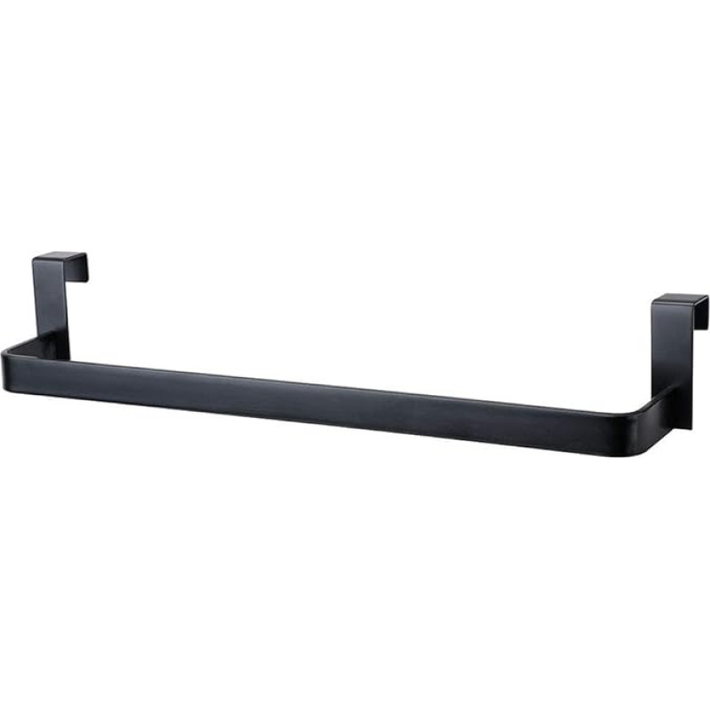 Kibath 438423 Rankšluosčių džiovintuvas iš nerūdijančio plieno, nereikalaujantis gręžimo, skirtas vonios kambario baldams Matinis juodas paviršius 36 cm ilgis Nereikia jokių įrankių 36 cm