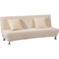 Meigeh Sofa Cover Without Armrests Stretch Armless Sofa Throw Sofa Cover Without Armrest 1 Seater Sofa Bed Cover Cream Colour No Cushion Cover