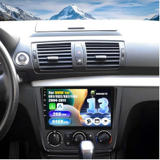 [2+64G] SIXWIN Android 13 automobilinis radijas BMW 1 serijos E81/E82/E87/E88 (2004-2011) su Carplay/Android Car, 9 colių talpinis jutiklinis ekranas su WiFi GPS Bluetooth FM/RDS EQ + atbulinės eigos kamera