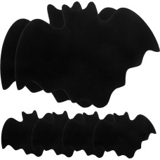 MAGICLULU Helovino šikšnosparnių indų kilimėliai 6 dalių veltinio padėkliukai dubenėlių padėkliukai šikšnosparnių rinkinys vakarienei