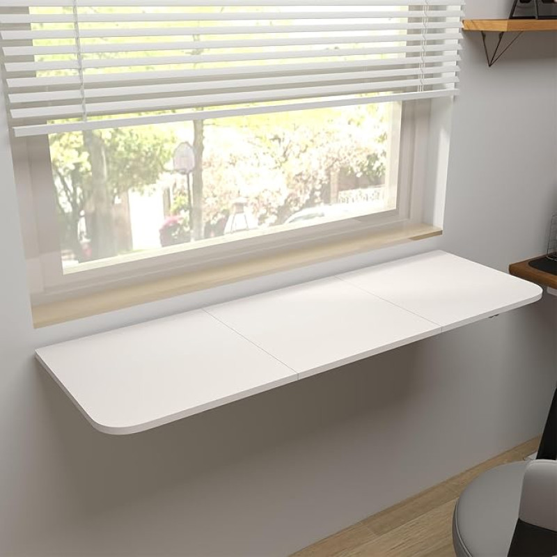 uyoyous Sulankstomas stalas Sieninis 120 x 40 x 25 cm Sieninis sulankstomas stalas Sieninis stalas Sulankstomas valgomojo stalas Išskleidžiamas sieninis sulankstomas stalas skalbyklai, virtuvei, biurui, balkonui, nešiojamam kompiuteriui