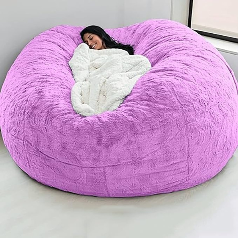 LHNT Bean Bag kėdės dangtis - skalbiamas itin minkštas Zip Bean Bag dangtis (be užpildymo) Tingus sofos lovos dangtis svetainės baldams