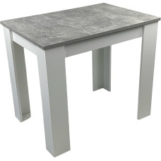 Möbel SD Valgomojo stalas Virtuvės stalas Betoninis baltas 86 x 60 cm
