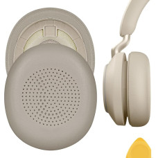 Geekria QuickFit Replacement Ear Pads for Jabra Evolve2 65 UC, Evolve2 65 MS, Evolve2 40 UC, Evolve2 40 MS, Elite 45h Headphones, Ear Pads, Headset Earpads, Ear Cups, Repair Parts (Beige)