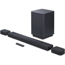 JBL Bar 1000 Surround Soundbar for TV with Wireless Subwoofer and 2 Removable Wireless Surround Speakers, 880W Output, Black