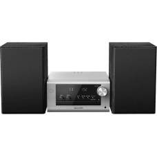 Panasonic SC-PM704EG-S Compact Micro HiFi Stereo System with CD, DAB+/FM Radio, USB and Bluetooth, 80 W Speakers, Bass Control, Silver