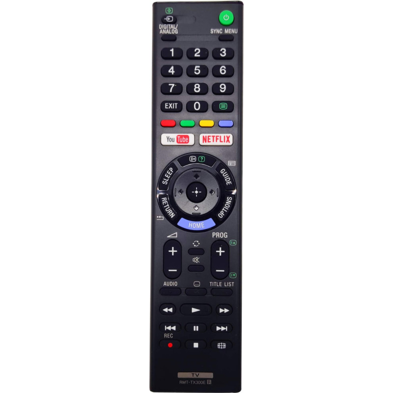 Leankle Remote Control RMT-TX300E for Sony TV KDL-43WF663/ 43WF665/ 43WG663/ 43WG665/ 49WE660/ 49WE663/ 49WE665/ 49WE750/ 49WE753/ 49WE754/ 49WE755/ 5 0000000/ 50WF663/ 50WF665/ 50WG663/ 50WG665