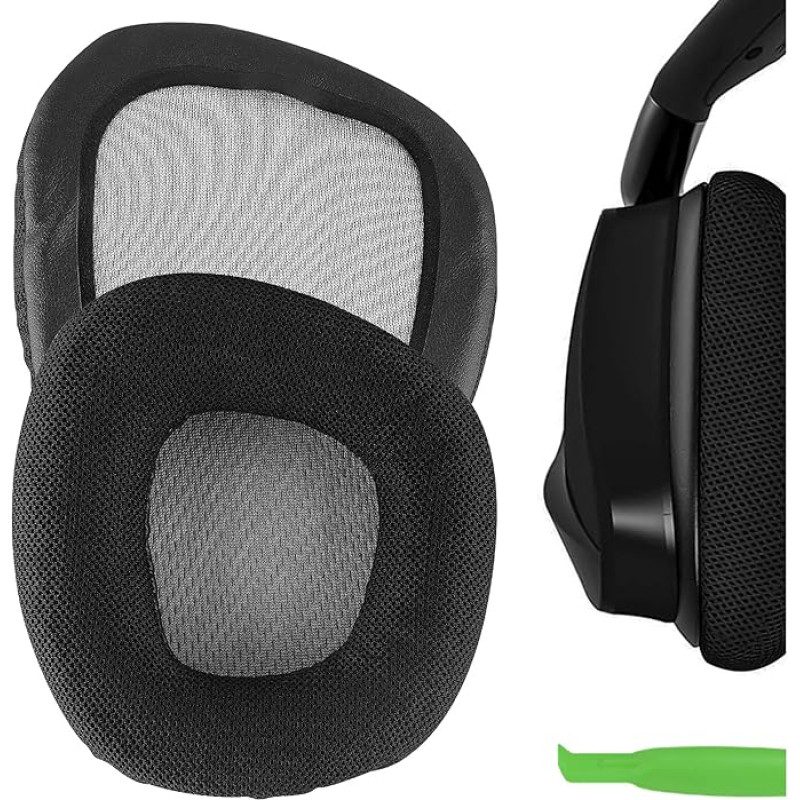 GEEKRIA Replacement Ear Pads for Corsair VOID PRO, Void Pro RGB, Void Pro RGB SE, Void Elite, Void Elite RGB Headphones, Ear Pads, Headset Ear Cups (Black/Grey), EJZ257-02