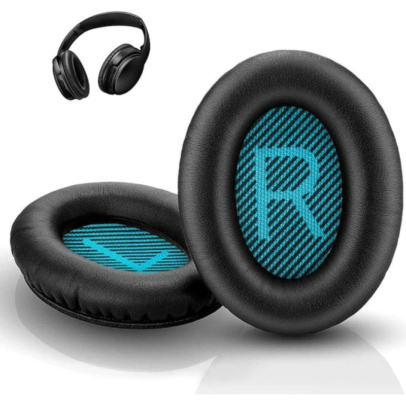 Replacement Ear Pads for Bose Quietcomfort 35 Headphones - Compatible with QC35 ii QC25 QC15 Ae2 Ae2i Ear Headphones Comfortable and Durable (Blue)