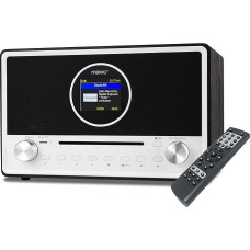 Maxxo CD03 DAB DAB+ and FM Internet Radio CD Player Radio WiFi Bluetooth USB DLNA 2.8 Inch TFT Colour Display Headphones/Aux/Line Output 3.5 mm Jack