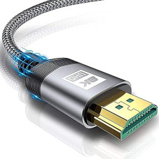 8K HDMI 2.1 Cable 10 m, AviBrex Ultra HD 48Gbps Ethernet High Speed 8K @ 60Hz, 4K @ 120Hz, HDCP 2.2 & 2.3, UHD HDR 10+, Dolby Vision, 3D, VRR, Compatible with PS5/4/3.8K Gaming, TV, Blu-ray Player,