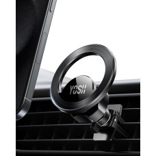 YOSH Mag-Safe Car Holder Ventilation Magnetic Car Phone Holder with 20 x N55 Magnet, 360° Rotating Magnetic Phone Car Mount for iPhone 16/15/14/13/12 Series & Mag-Safe Mobile Phone Cases