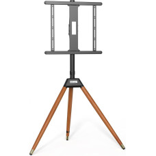 WORLDLIFT Tripod TV Stand with Easel Design, Suitable for Screen Sizes from 32 to 60 Inches, Weight Capacity, 35 kg, Height Adjustable, Rotatable, VESA 400 x 400, Black