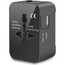 Amoner Adaptador de Enchufe de Viaje Universal USB C Adaptador de Enchufe Internacional Con DOS Puertos USB para EE. UU. Europa Reino Unido Irlanda Tailandia AU Japón China Canadá