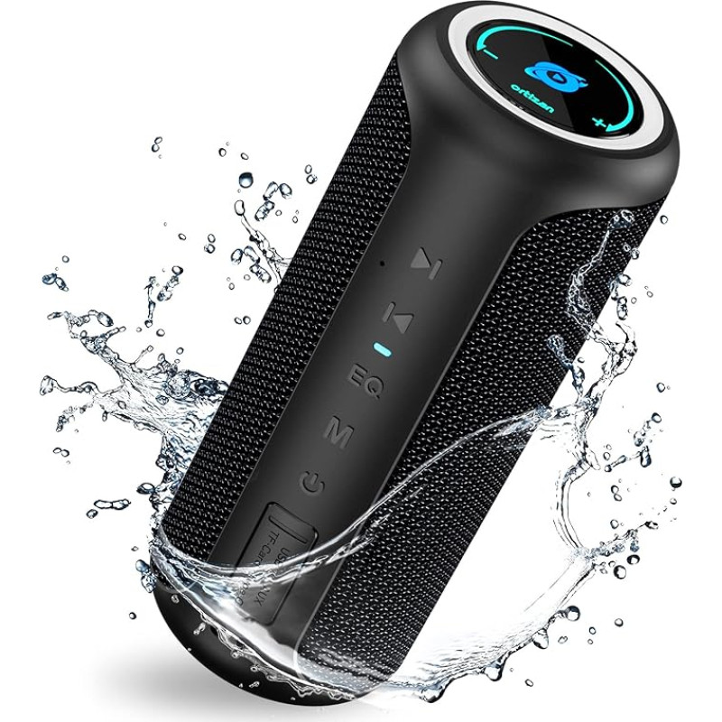 Ortizan Bluetooth Speaker X20, 40 W Fantastic Sound, IPX6 Water Protection, Bluetooth Box with Bluetooth 5.0, Dual Pairing, Intense Bass, Power Bank Function, Portable Music Box for Home etc.