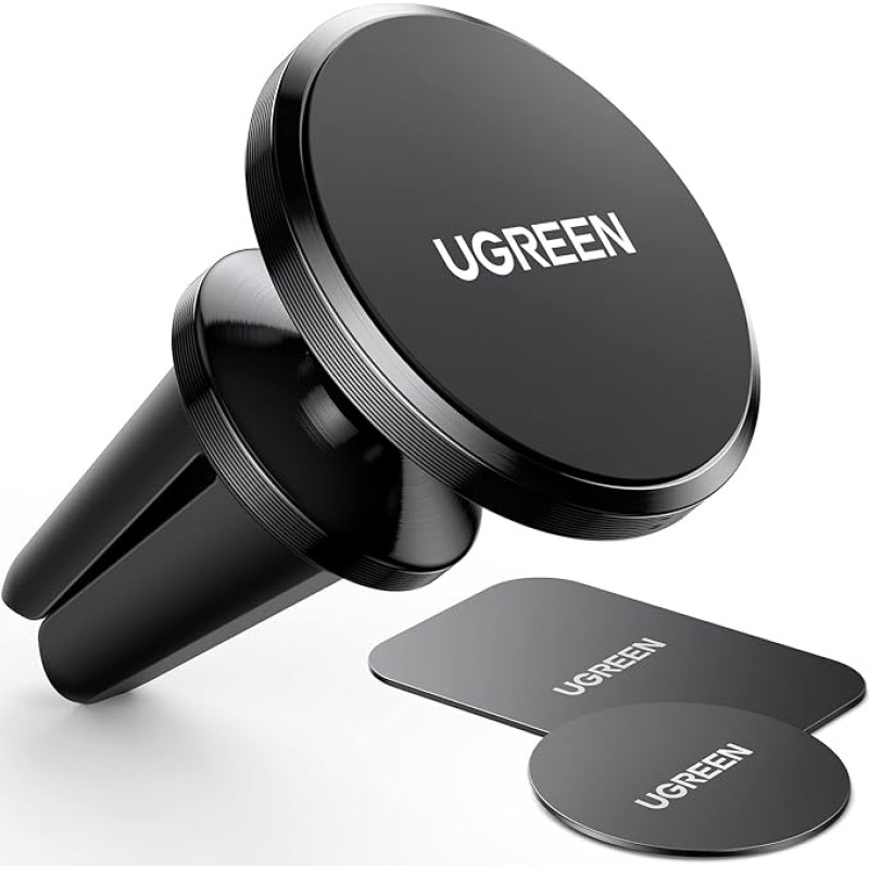 UGREEN car holder magnetic phone holder car ventilation 360 degree rotatable car phone holder compatible with iPhone Xs XR X 8, Samsung S10 S9 S8 A50, Huawei P20 Lite, Sony Xperia 10 etc.