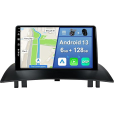 YUNTX [6GB + 128GB] Android 12 Car Radio for Renault Megane II (2002-2008)-[Integrated CarPlay/Android Car/DSP/GPS]-9 Inch IPS 2.5D-CAM + MIC-DAB/Mirror Link/Bluetooth 5.0/360 Camera/Steering Wheel