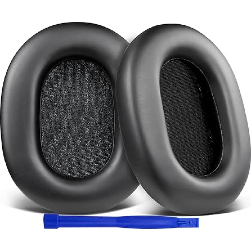 SOULWIT Protein Leather Replacement Ear Pads Replacement Ear Pads for Sony WH-1000XM5 (WH1000XM5) Noise Cancelling Headphones, Ear Cushions with Noise Isolating Memory Foam, Extra Thickness