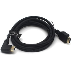 Ultra HDMI 8K@60Hz 2.1 Cable, Disscool 90 Degree HDMI Cable Left Angled Male to Male Cable High Speed 48Gbps Compatible with Laptops/Xbox/Projectors/Monitors (6ft)