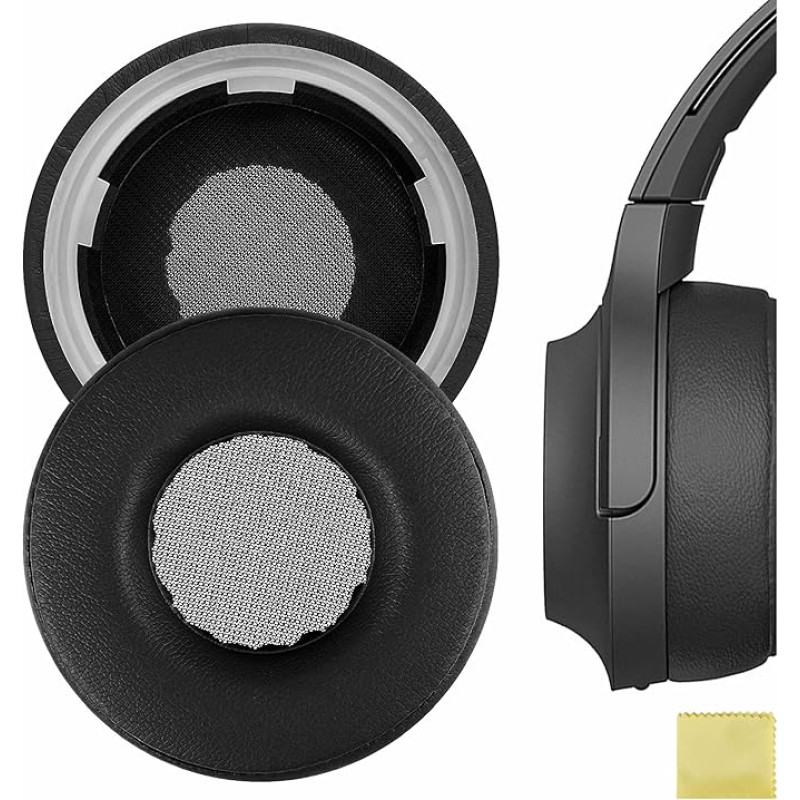 Geekria QuickFit Replacement Protein Leather Ear Pads for Sony WH-H800 Headphones Earpads Headset Ear Pads Ear Cups Repair Parts (Black)