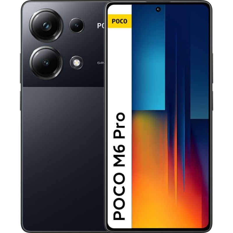 Xiaomi Poco M6 Pro Unlocked smartphone 8 GB RAM 256 GB ROM Black,POCO-M6-PRO-8+256-BLACK-EU