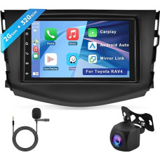 Hodozzy 2G 32G Android Car Radio for Toyota RAV4 2006-2012 Carplay Android Car Mirror Link, 7 Inch Touchscreen Radio with Bluetooth GPS Navigation WiFi FM RDS HiFi Car Radio 2 DIN Screen for RAV4