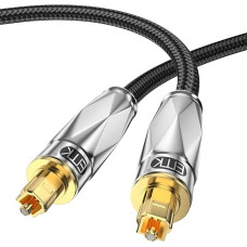 EMK Optical Audio Cable Optical Audio Cable Toslink Cable Spdif Cable Fibre Optic Cable Digital Audio Out Cable for Stereo System, Soundbar, Home Cinema, PS4 (8 m)