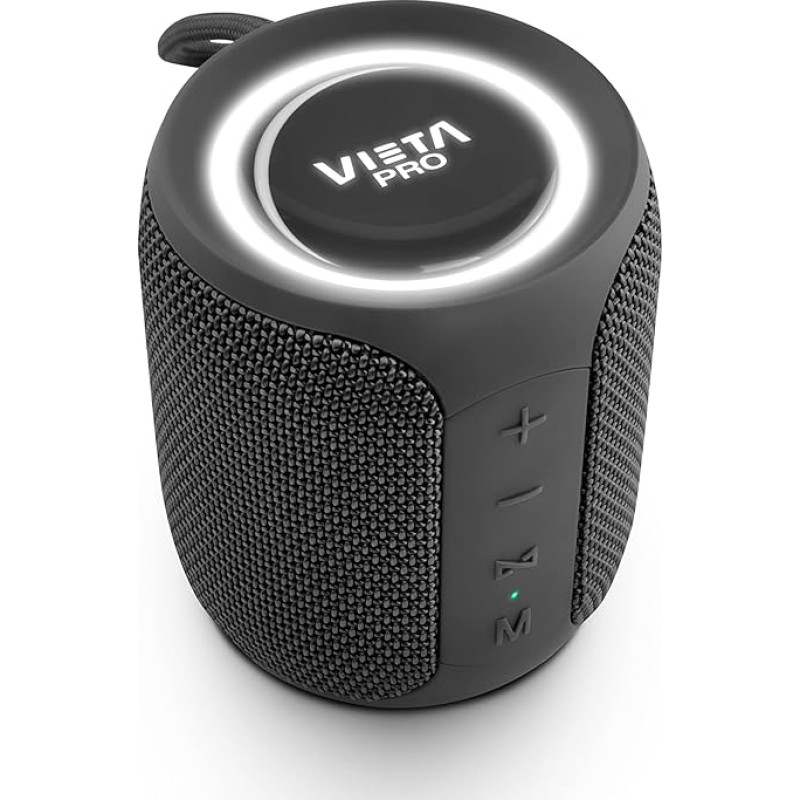 Vieta Pro Bluetooth Speaker, Powerful 20W Waterproof 12H Battery Mic Aux-In USB-C TWS Compatible with Alexa Portable Speaker #Groove