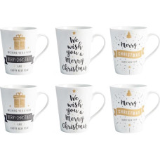 Home Best Wishes Set of 6 Mugs in Porcellana, cc370, Tazze Colazione, Decoro Natalizio, 7134600