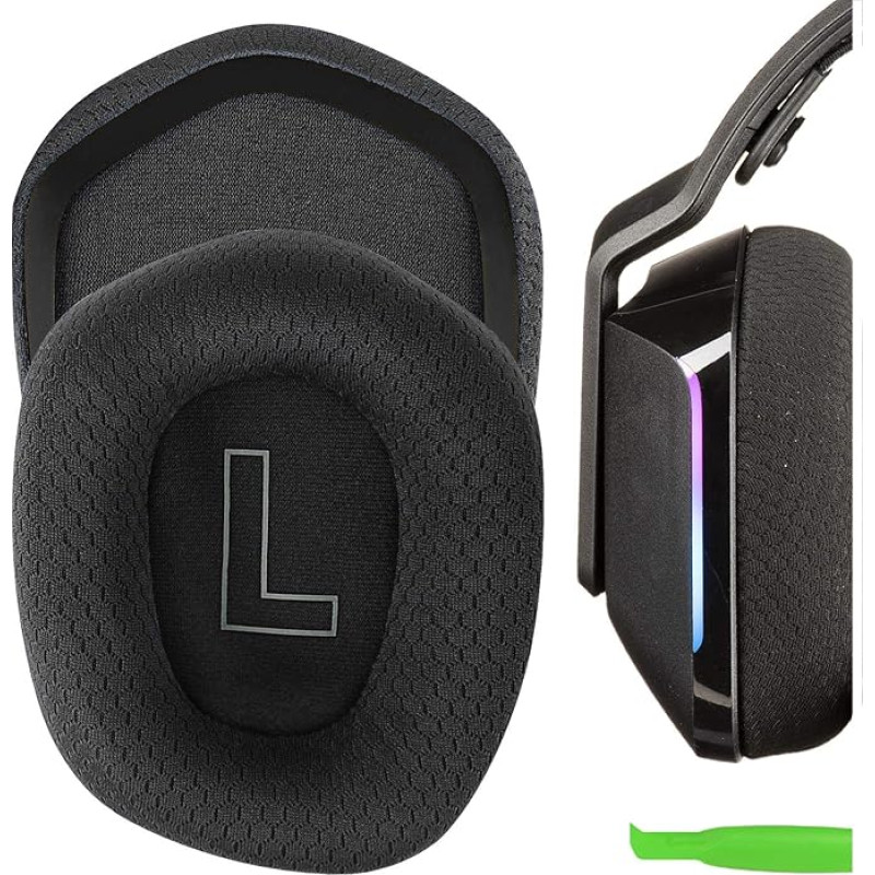 Geekria Comfort Replacement Mesh Ear Pads for Logitech G733 Headphones Headset Ear Pads Repair Parts (Black)
