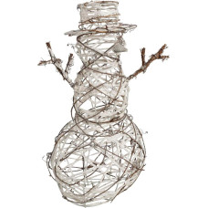 FEERIC CHRISTMAS Christmas Decoration Snowman Rattan and Metal Height 40cm