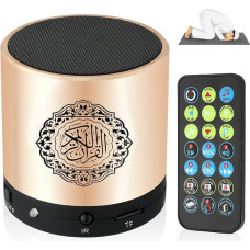 Anlising USB-Lautsprecher, digital, Koran, MP3-Player, Übersetzer, Remote Control Speaker, tragbar, wiederaufladbar mit Fernbedienung, 8 GB TF FM(Gold)