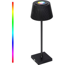 Belaidis LED šviesos diodų apšvietimo stalinis šviestuvas su akumuliatoriumi, jutiklinis apšvietimo stalinis šviestuvas RGB + CCT 8 spalvų USB-C įkraunamas vandeniui atsparus stalinis šviestuvas, skirtas sodo valgomojo stalui, miegamajam, balkonui, viešbu