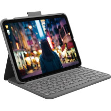 Logitech iPad (10th Generation) Keyboard Case | Slim Folio with Integrated Wireless Keyboard (Graphite) - US International Layout