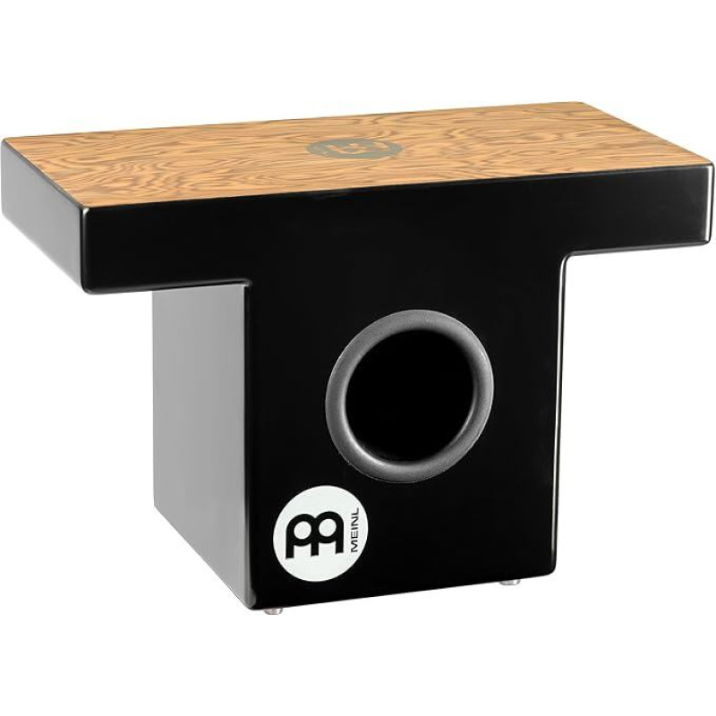 Meinl Percussion Slaptop Cajon Instrument - Back-friendly Drum Box with Snare - Makah Burl Face (TOPCAJ1MB)