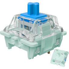 GUYEKS Gateron Jade Series Pre-Lubed Clicky Blue Keyboard Switch, 3-Pin 60gf Double Spring Switch, for MX Gaming Mechanical Keyboard (Jade Blue, 90 Pieces)