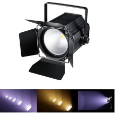 200W COB LED scenos šviesa su tvarto vartais 2-in-1 šiltos baltos ir baltos COB par žibintai, 3500 ~ 7500K DMX / Master-Slave DJ prožektorius Fresnel žibintai bažnyčios koncertui vestuvėms (200W COB)