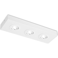 BRILONER LED Ceiling Light with Adjustable Light Colour, LED Ceiling Light Swivelling Lamp, Under-Unit Light, Kitchen, Living Room Lamp, Surface Mounted Light, White, Pack of 3