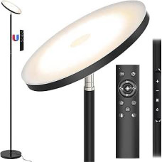 Modlicht 30 W Ceiling Floodlight LED Dimmable Black, 3330 lm Floor Lamp Living Room with 6 Scene Modes, 3000 K - 6000 K Floor Lamp Dimmable with Remote Control and Touch Control, Floor Lamp LED for