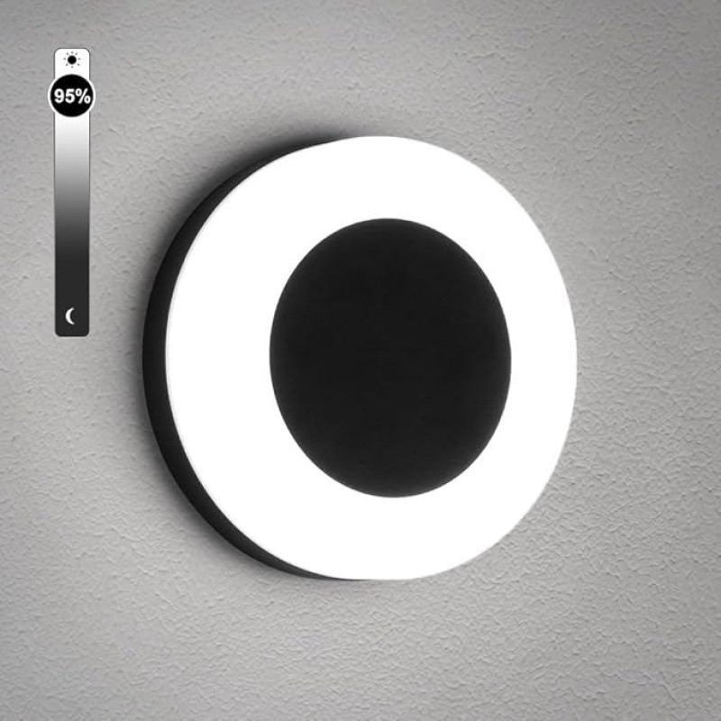 Sytmhoe LED Wall Light Outdoor Dimmable 18 W 1800 LM, IP65 Waterproof Outdoor Ceiling Light for Garden Garage, 6000 K Cold Light Aluminium Front Door Patio Outdoor Wall Lamp Balcony Lighting Without