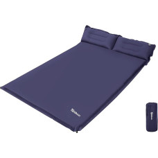 Ubon Self-Inflating Double Air Bed, Inflatable Mattress with Pillows, Comfortable Air Bed for 2 People with 4 cm Foam Filling and Ergonomic Pillows, Portable and Lightweight Camping Bed