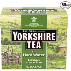 Yorkshire Tea For Hard Water - Refreshing, Strong, Black English Tea for Hard Water Areas - From Responsible Origin - 80 Tea Bags