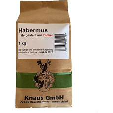 Habermus iš speltų 1 kg muslinių miltų Brenzmus Juodoji košė Grūdų košė