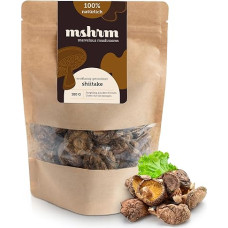 MSHRM Shiitake Dried Mushrooms, 100 g, Class 1, Sustainable Dried Mushrooms of the Highest Quality for Cooking & Eating, Shitake Dried Chinese Mushrooms, Shitake Mushrooms from Sustainable Cultivation